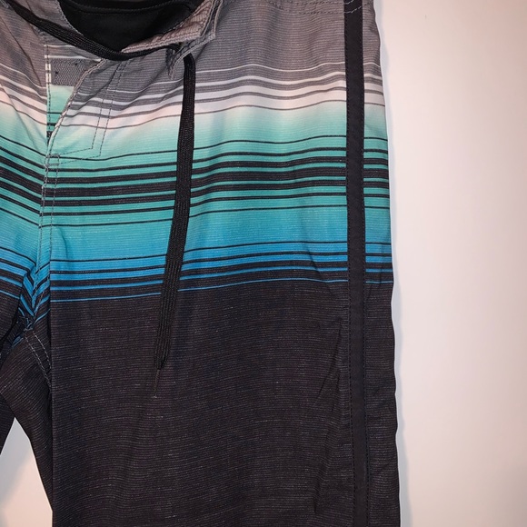 Mens Size 32 Grey and Blue Swim Trunks - Picture 15 of 15